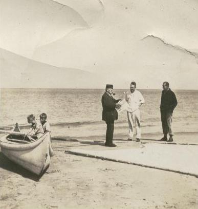 Royal Munger and Others at Water's Edge